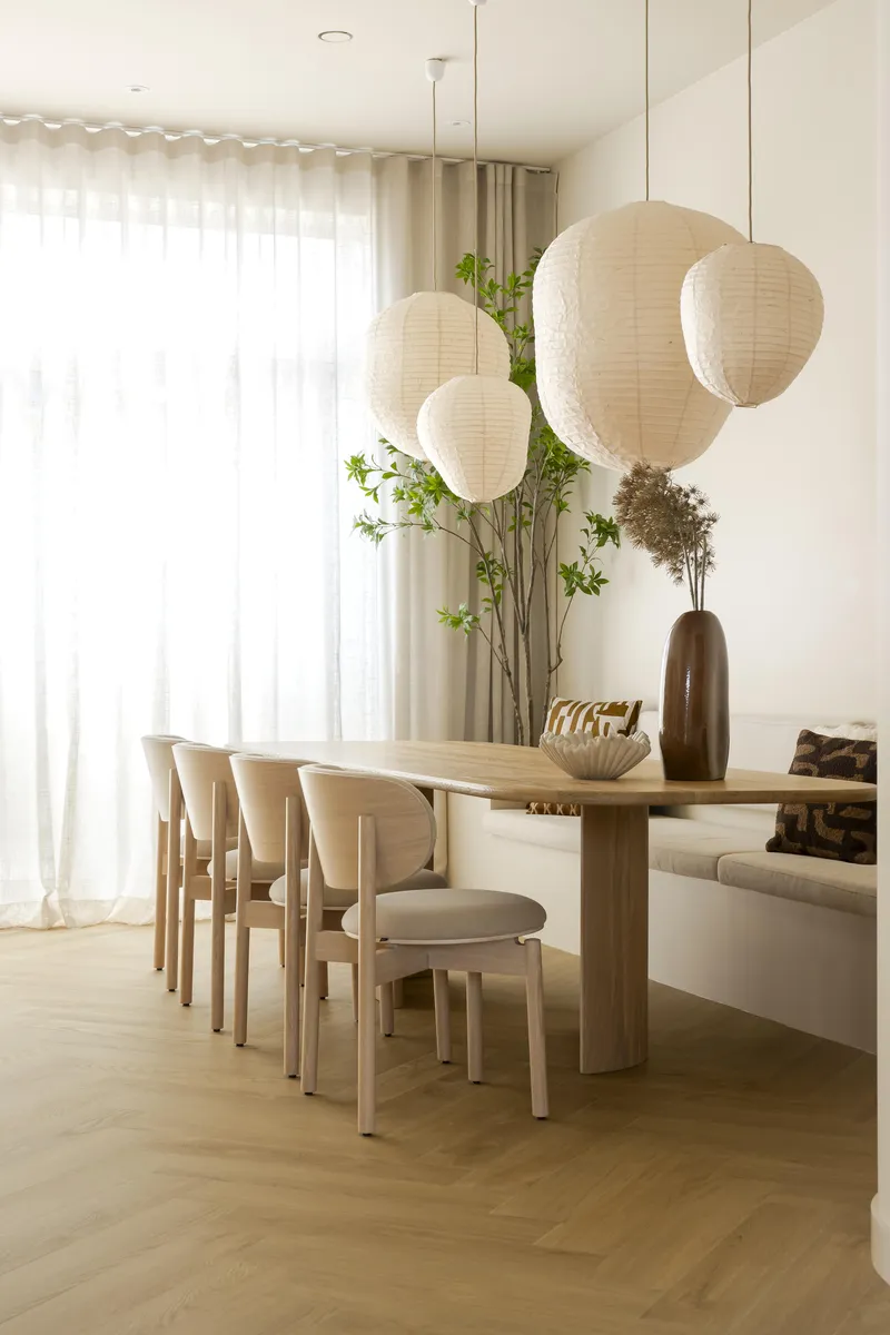 Lichte visgraat pvc vloer